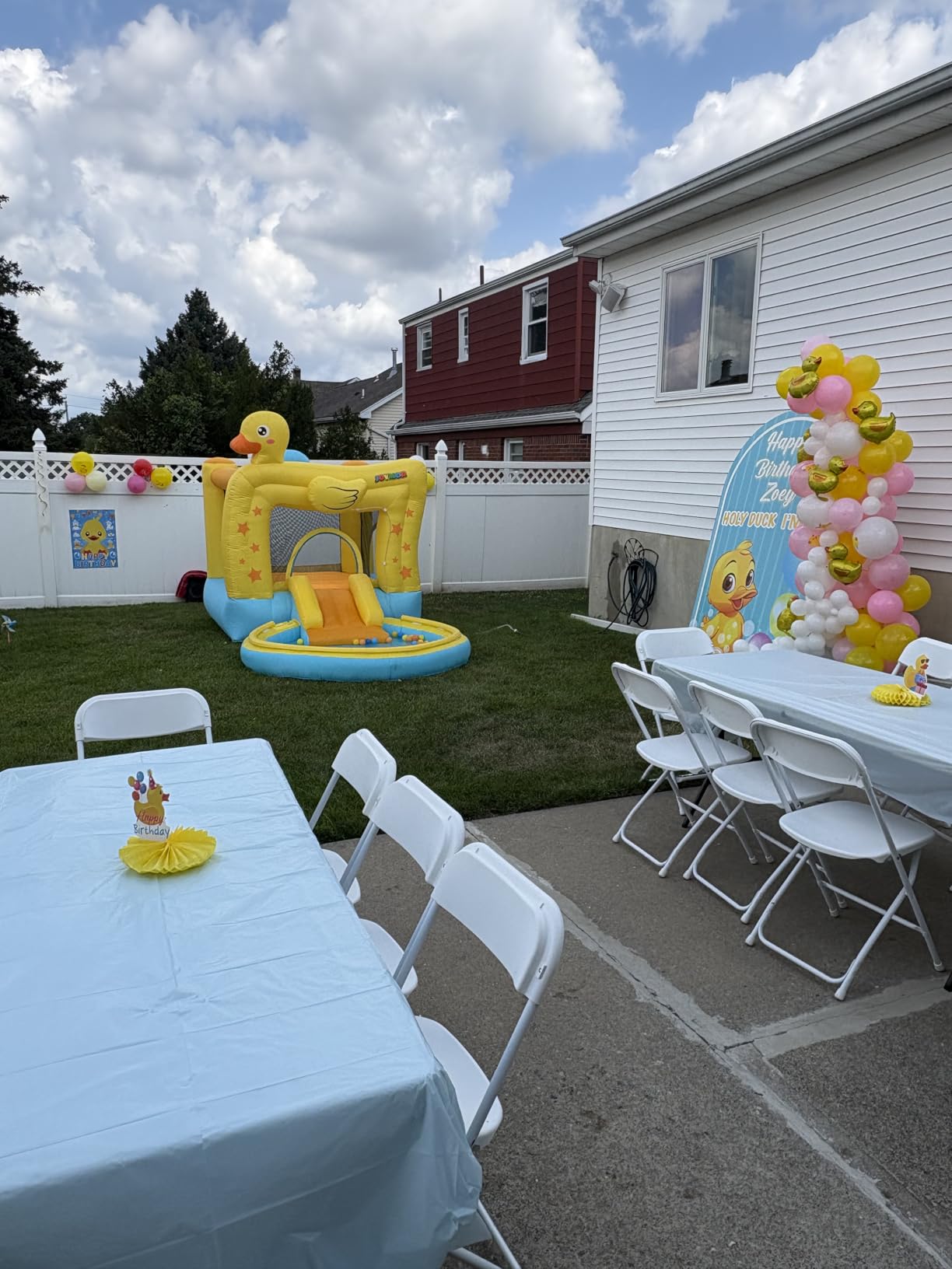(2026 New) JOYMOR Water Slide Bounce House w/Ball Pit, Slide, Sprinklers, Toddler Bounce House Castle Indoor Outdoor, Inflatable Water Slide for Kids 3-6 (Air Blower, Carrying Bag Included) customer photo 1