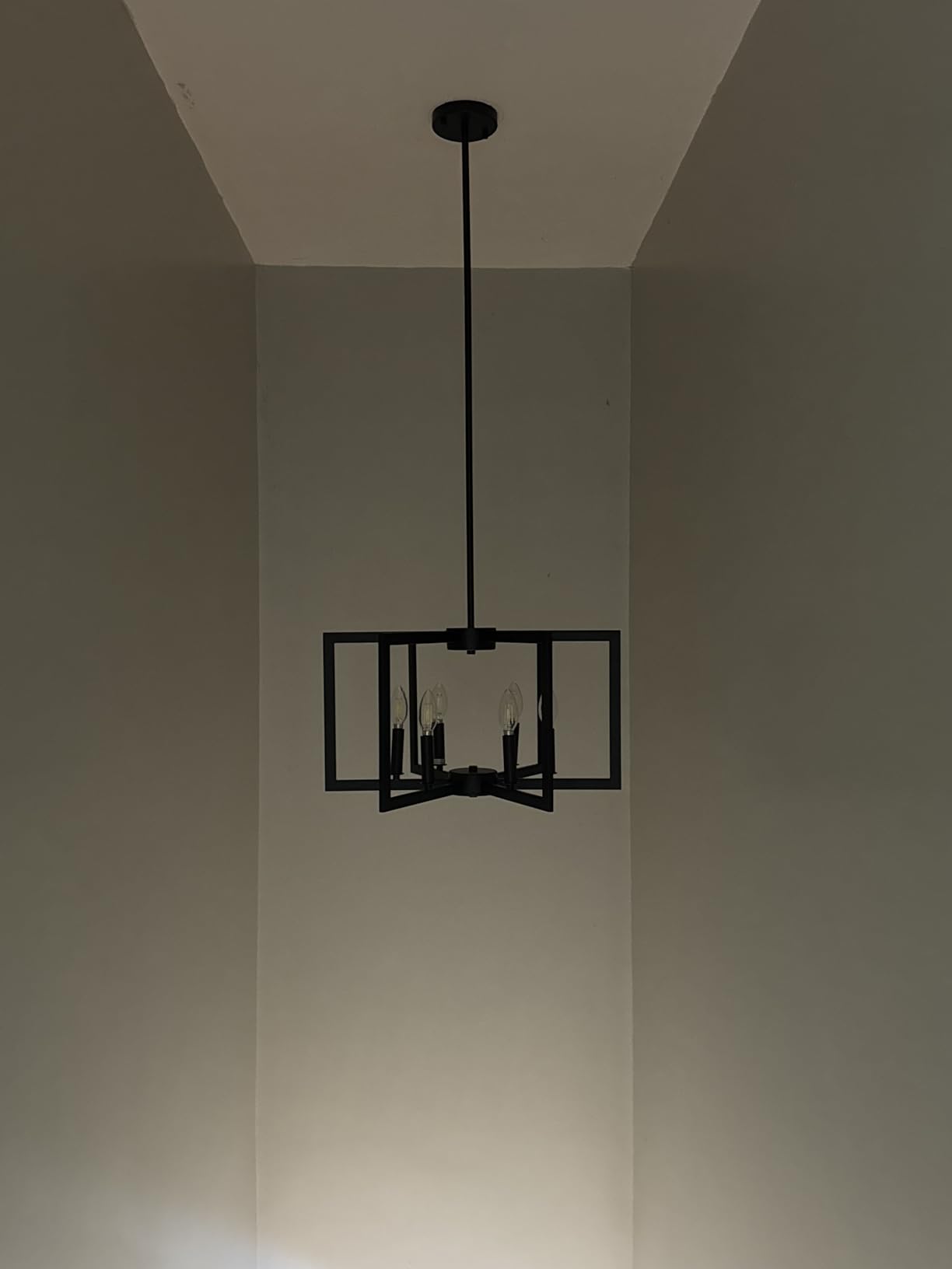 Klgxnrd 6-Light Gold Pendant Light, Modern Farmhouse Dining Room Light Fixtures Over Table, Industrial Metal Geometric Kitchen Chandelier for Entryway Hallway Foyer Bedroom customer photo 1
