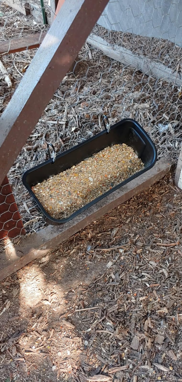 PIREKZUNT 2 Pack Chicken Duck Feeder, Poultry Feeders and Waterers, Hanging Goat Feeder, Livestock Feeding Container, Feed Trough and Waterer Bucket with Clips(Black) customer photo 2