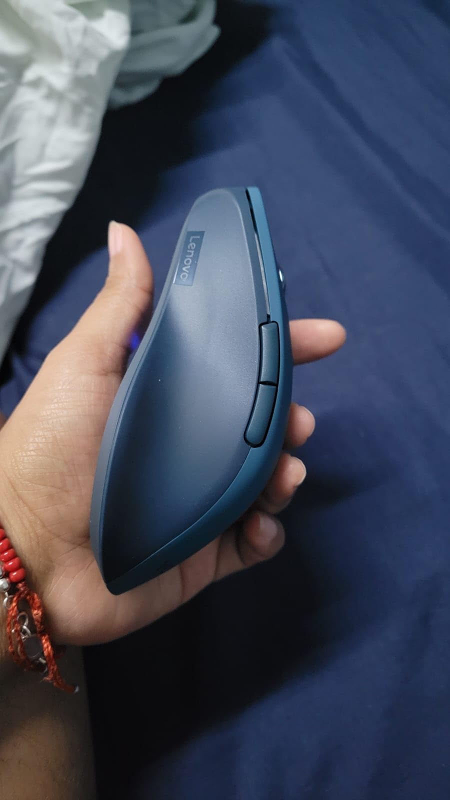 Lenovo Yoga Pro Mouse, Bluetooth, USB-C Rechargable, Dual Mode Bluetooth, 6 Button, Right Handed Design, Ergonomic Design, Programmable Buttons, 2-Way Metal Scroll Wheel, Tidal Teal customer photo 1