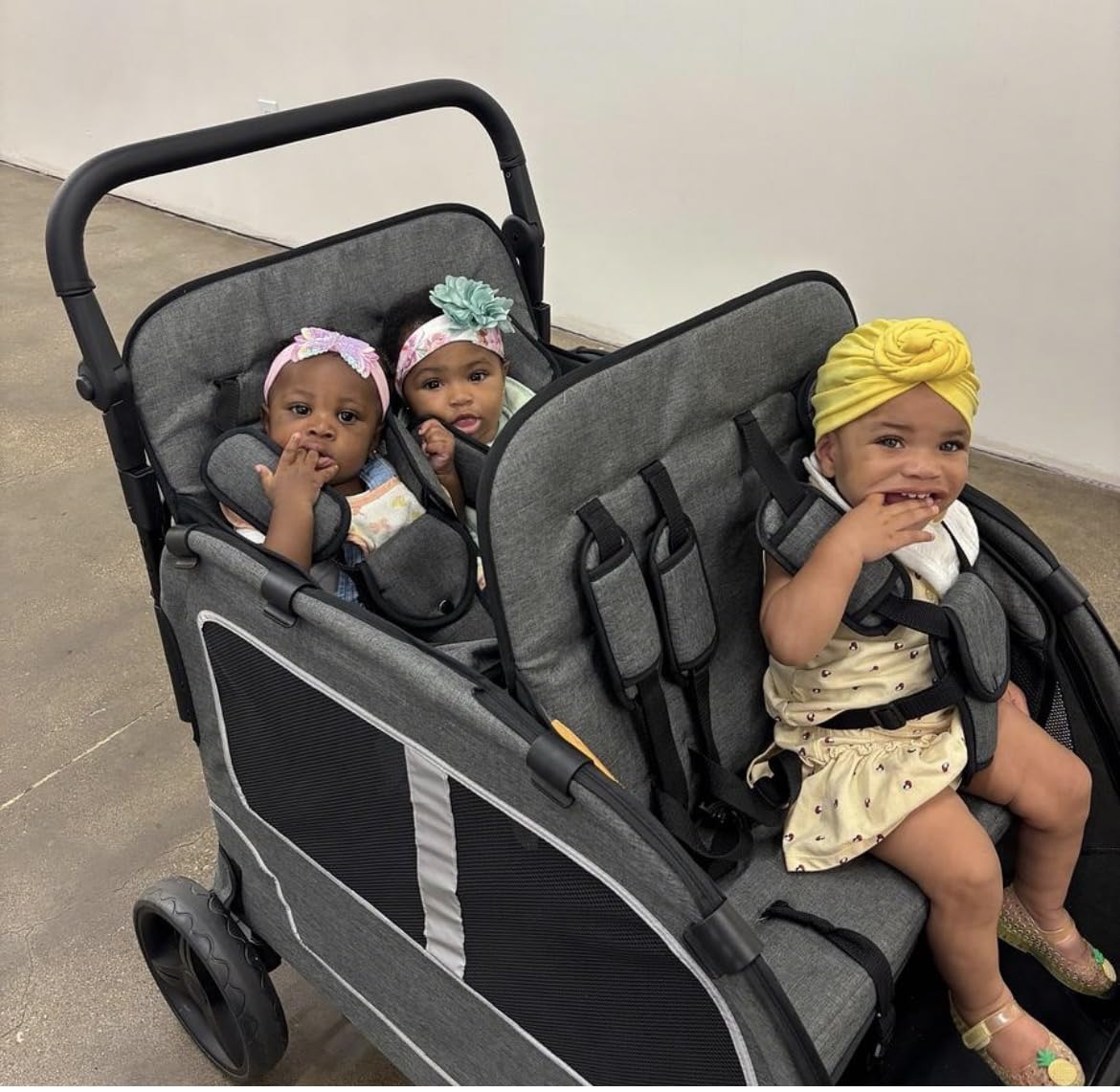 4 Seater Wagon Stroller, Triple Stroller for 2 3 Kids Toddler customer photo 1