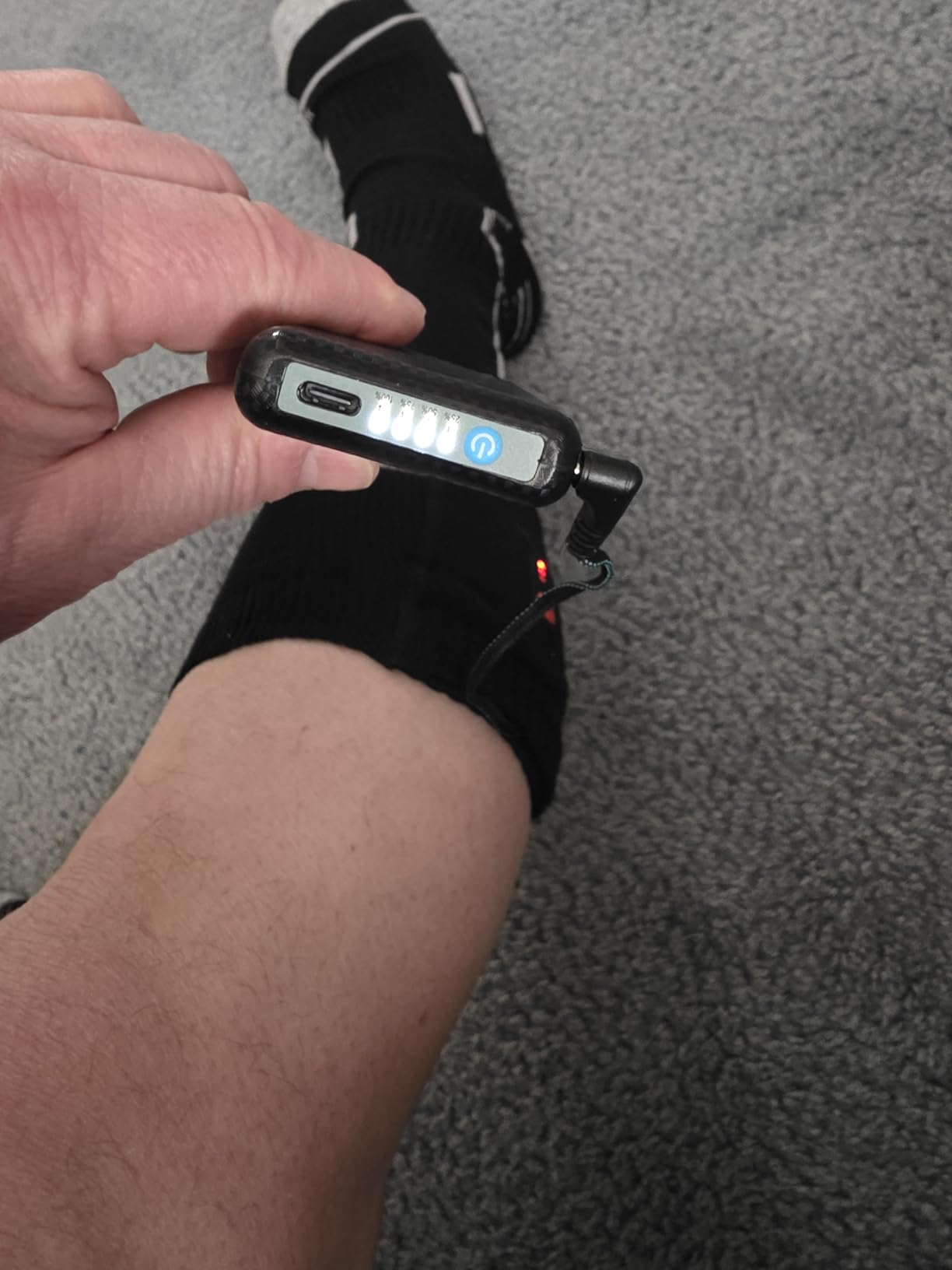 FREEHILL Merino Wool Rechargeable Heated Socks - Toe & Full Sole Heating customer photo 2