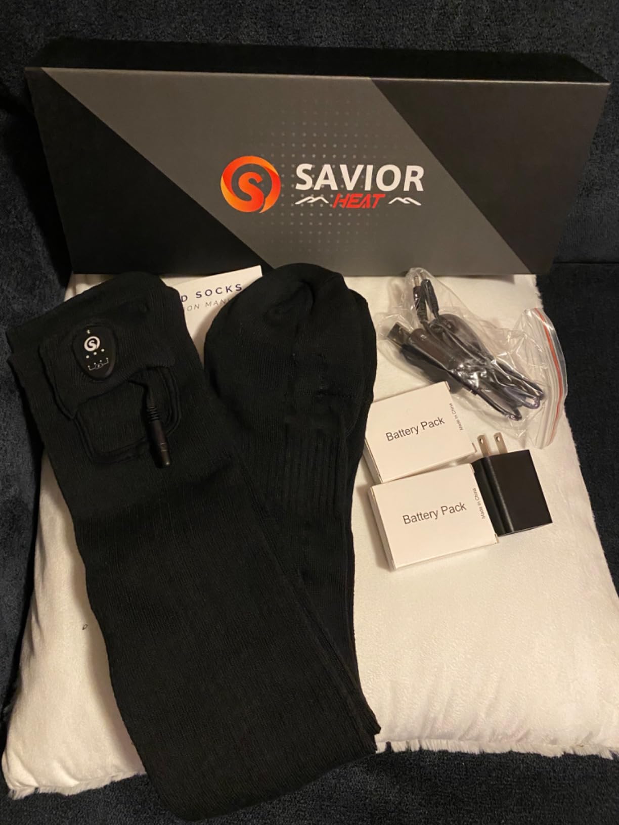 SAVIOR HEAT Heated Socks for Men Women, APP Control Rechargeable Ski Socks customer photo 2