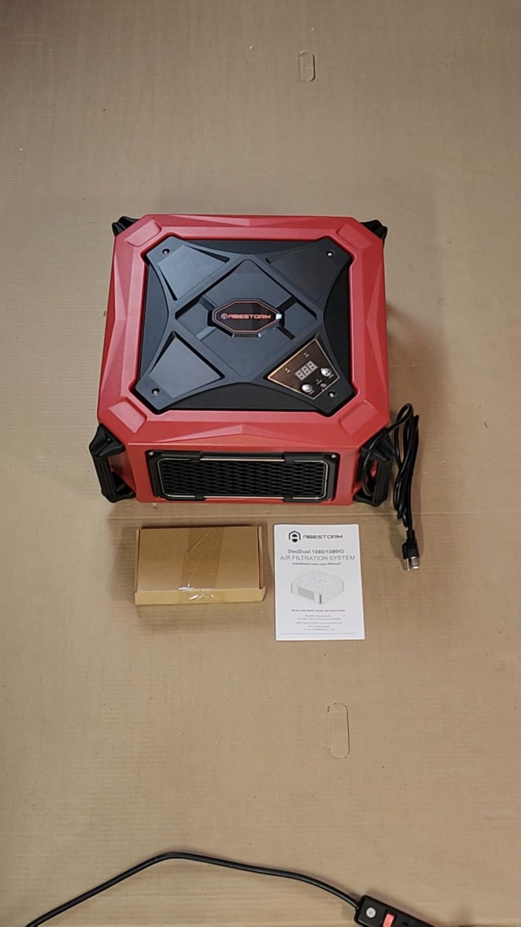Abestorm 780 CFM Hanging Air Filtration System, Remote Control, DecDust 780 customer photo 2