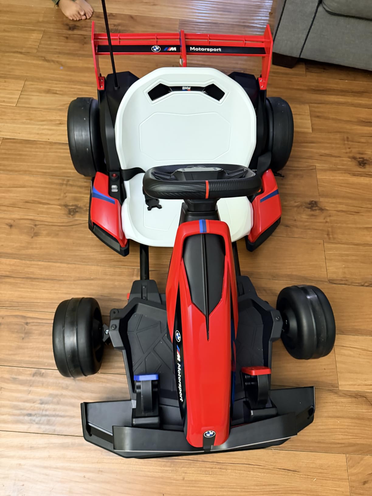 Wanan 24V Electric Go Kart with Adjustable Seat, Licensed BMW Drift Kart with Dual Motors, Crazy Go Cart for Kids Ages 6-12, LED Lights, Drift Mode and 2 Speed (White) customer photo 2