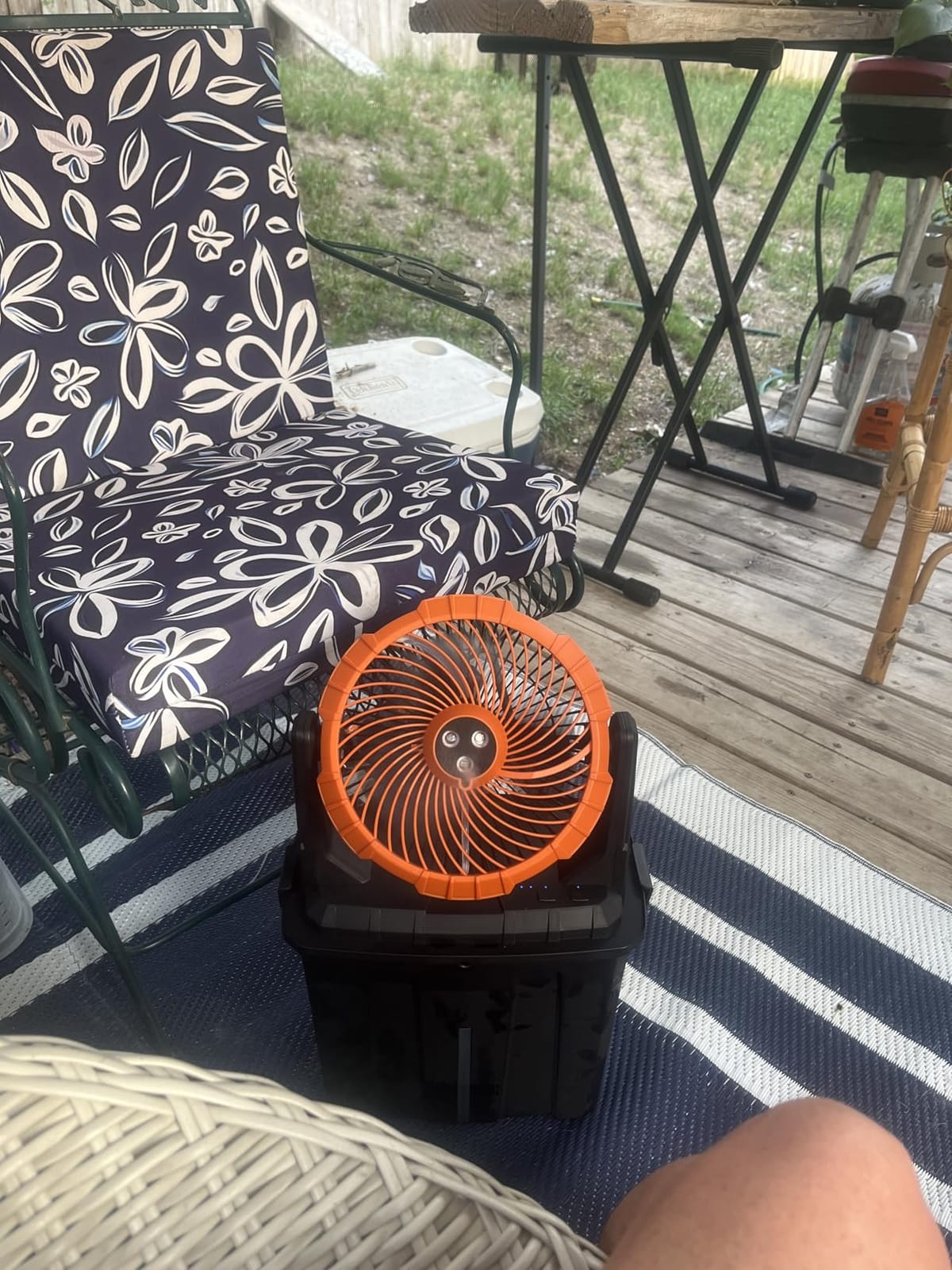 Ausic 10″ 9L Portable Misting Fan, [Max 55Hrs] Outdoor Mister Fan for Outside Patios Golf, 20000mAh Rechargeable Battery Operated Travel Water Cooling Fan, Camping Patio Accessories - 3 Spray Misters customer photo 1