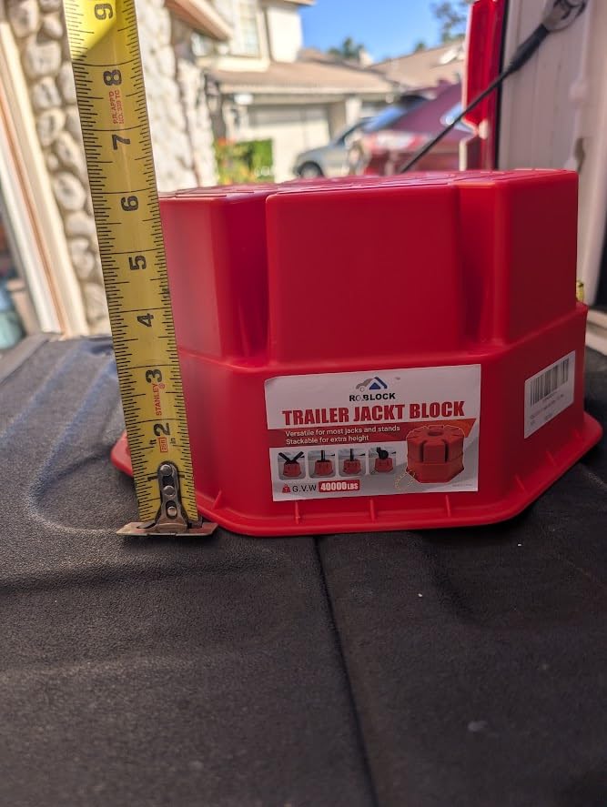 ROBLOCK 6''H 4 PCS Trailer Jack Block with Bag, RV Camper Stabilizer Blocks for Travel Trailer, Suit for Any Tongue Jack, Post, Foot, 5th Wheels, Round Square or Scissor Stabilizer customer photo 1