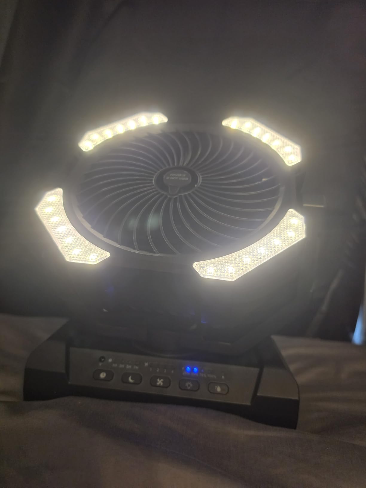 Misting Fan, Portable Camping Fans with 9oz Water Tank, 24000mAh Rechargeable Fan with 4 Speed, Battery Powered Fans with 120H Cooling, Last 5H Mist, 2 Mist Modes, Light, Outsides/Summer Essential customer photo 1