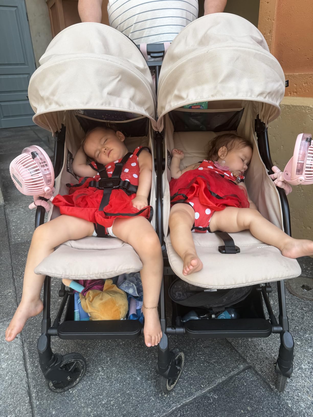 Mompush Lithe Double Stroller, Lightweight Side by Side, Infant & Toddler customer photo 1