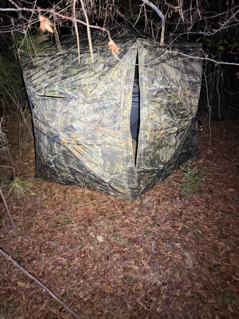 FLISSA Hunting Blind, 270/360 See-Through Ground Blind for Deer Hunting customer photo 2