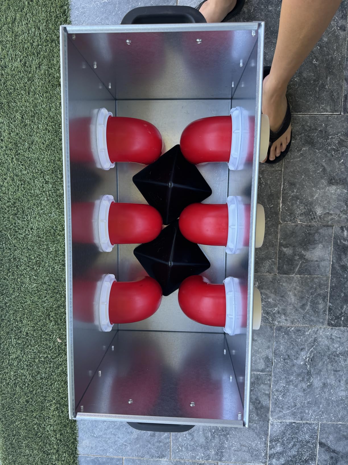 RentACoop 65 lb Large Capacity Chicken Feeder with 6 Ports, Adjustable Legs customer photo 2