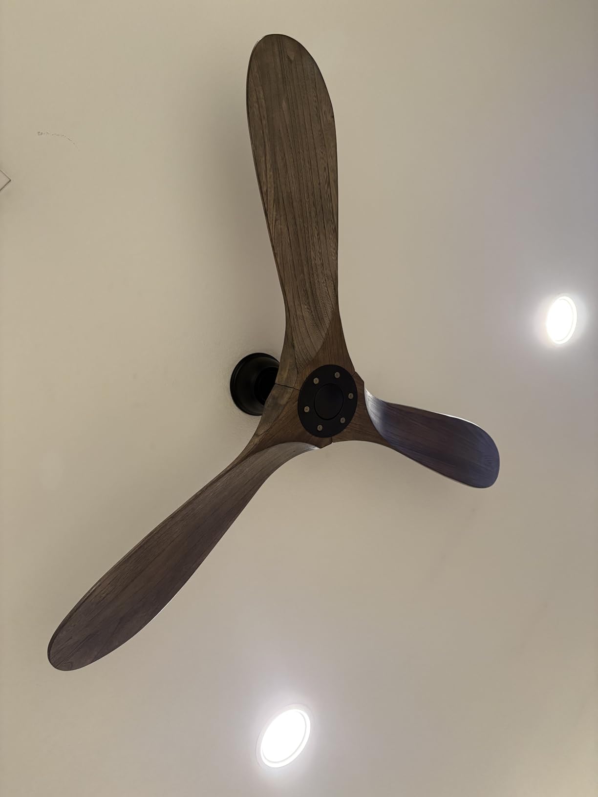 Ceiling Fans No Light, 84 Inch Extra Large Ceiling Fan with Remote, 3 Wood Blades DC Motor, High CFM,Propeller Outdoor Ceiling Fan for Patios Bedroom,Deep Walnut customer photo 2