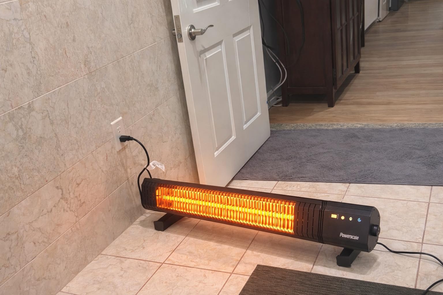 Powerscale Infrared Heater 1500W with Remote, 2.5s Instant Heat & Memory Function, Electric Patio Heater 4 Heat Levels, IP65 Waterproof - Indoor/Outdoor Space Heater for Garage, Backyard, Black customer photo 2