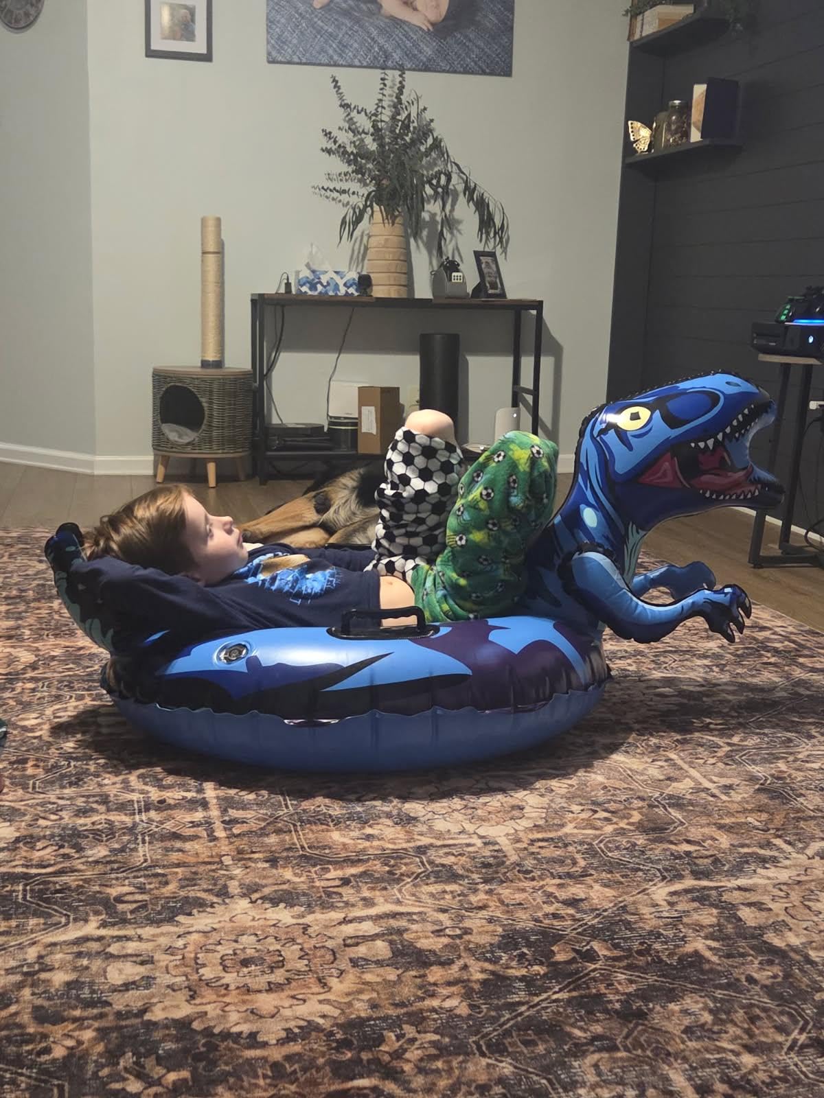 Dinosaur Snow Tube, Inflatable Snow Sled Snow Tube for Kids & Adults customer photo 1