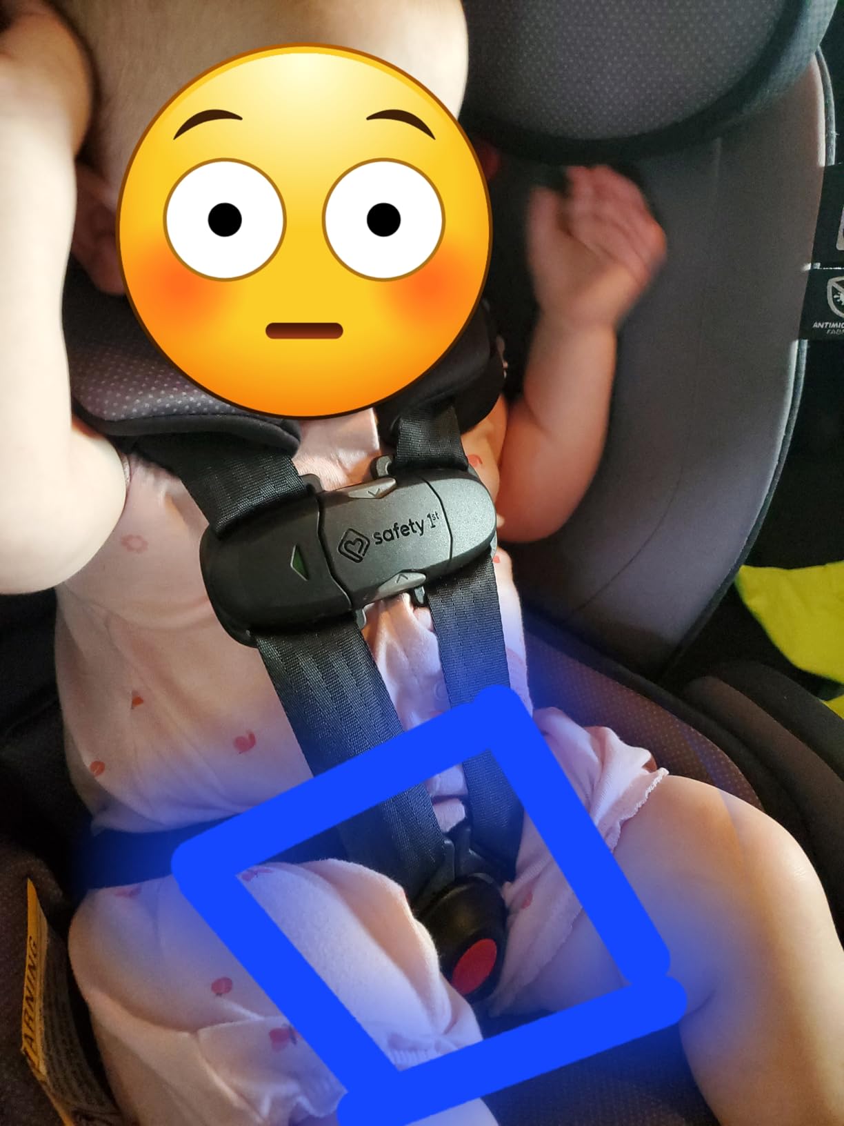 Safety 1st EverSlim 4-in-1 Convertible Car Seat, SecureTech Chest Clip, Ultra-Slim, 4-Mode Infant to Booster, Baby Car Seat, 5-100 lbs, Memory Foam, Fiddlehead customer photo 2