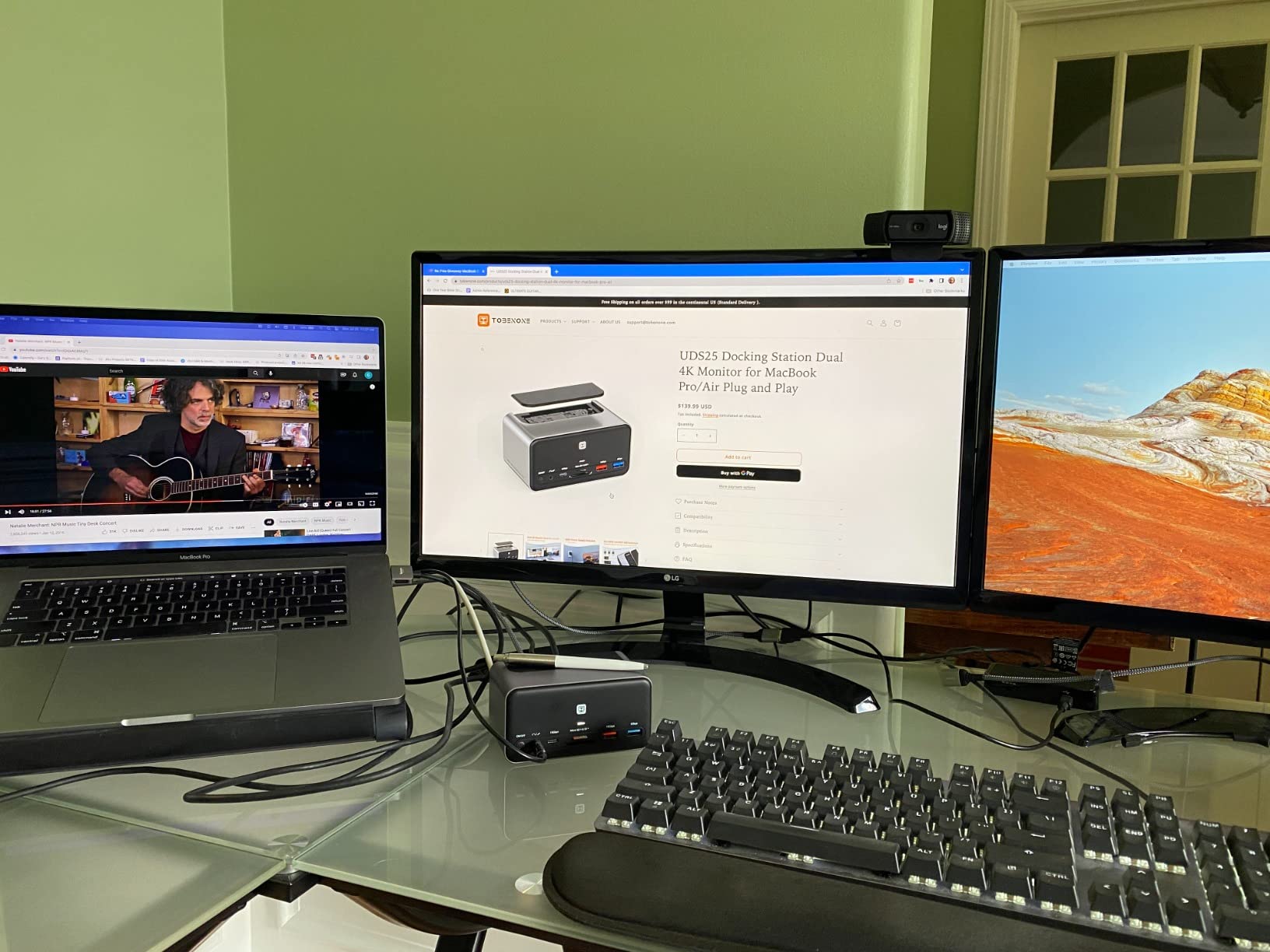 TobenONE 18 in 1 Laptop Docking Station 3 Monitors,Triple 4K HDMI,9 USB C/A customer photo 2