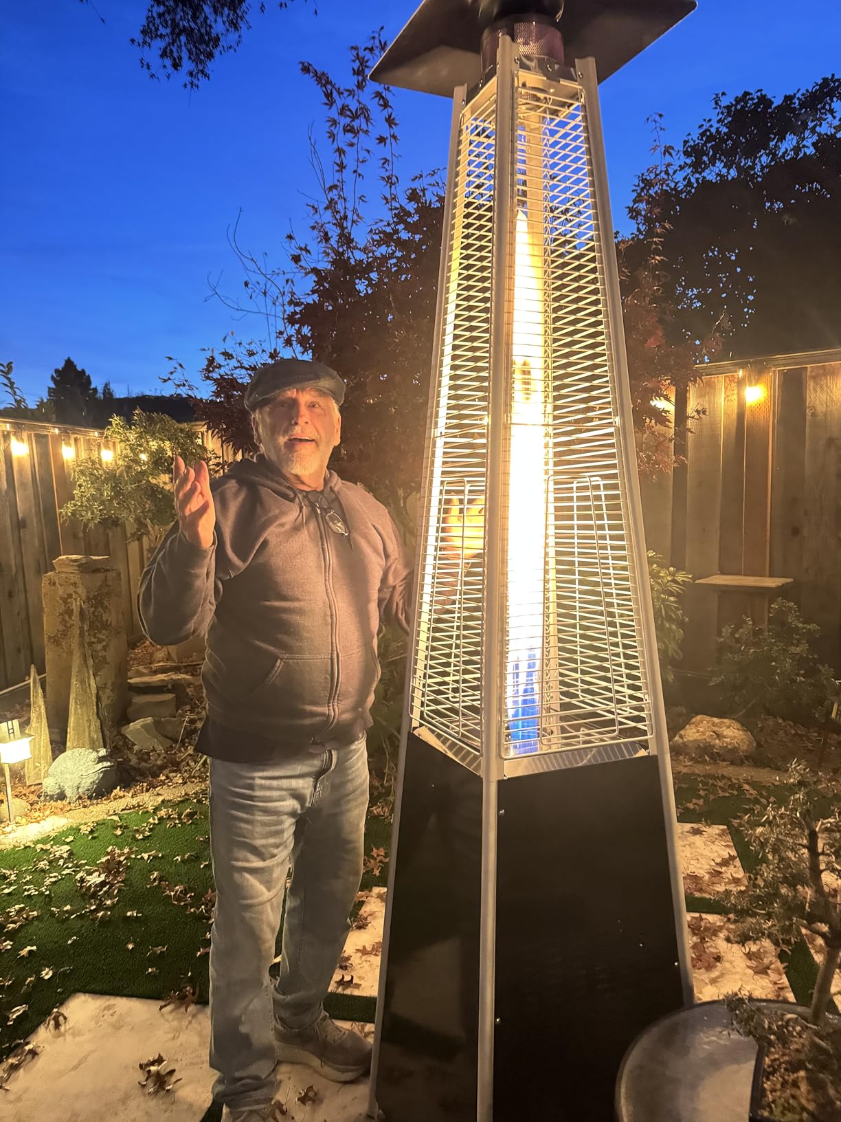 Pamapic Patio heater, Propane Outdoor Heater with Round Table, Premium 304 Stainless Steel Burner, Triple Protection System,2 in 1 Patio Heater for Outdoor Use, Residential & Commercial Use customer photo 2