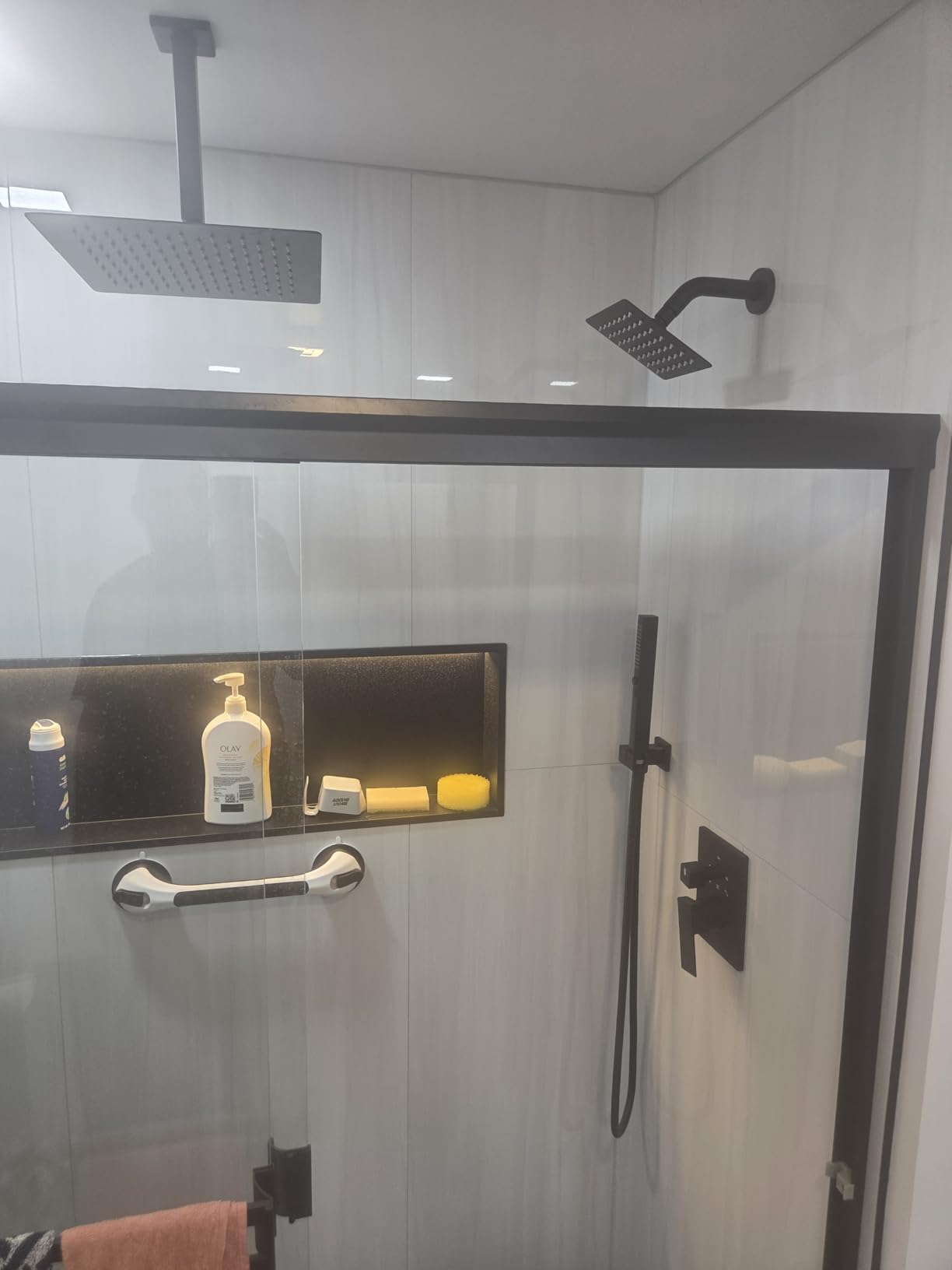 Shower Faucet Sets Shower System with 5 Function Diverter Valve customer photo 1