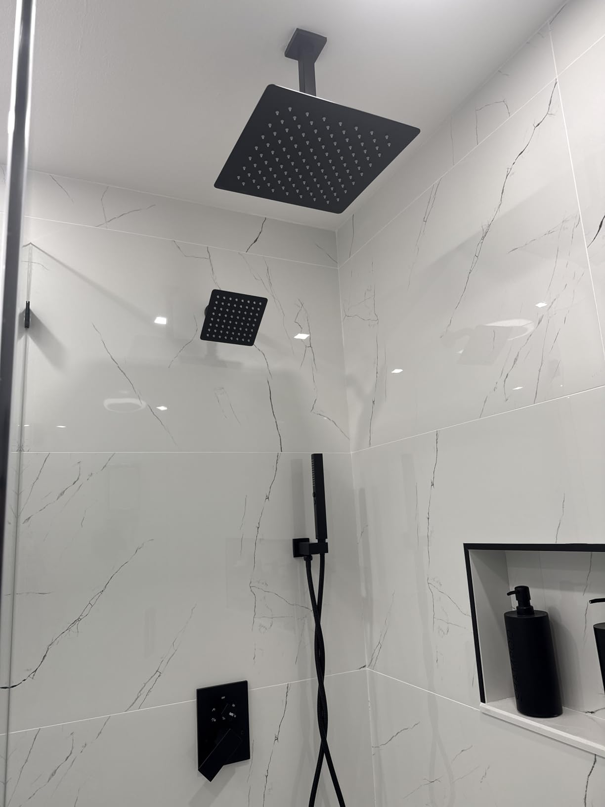 Shower Faucet Sets Shower System with 5 Function Diverter Valve customer photo 2