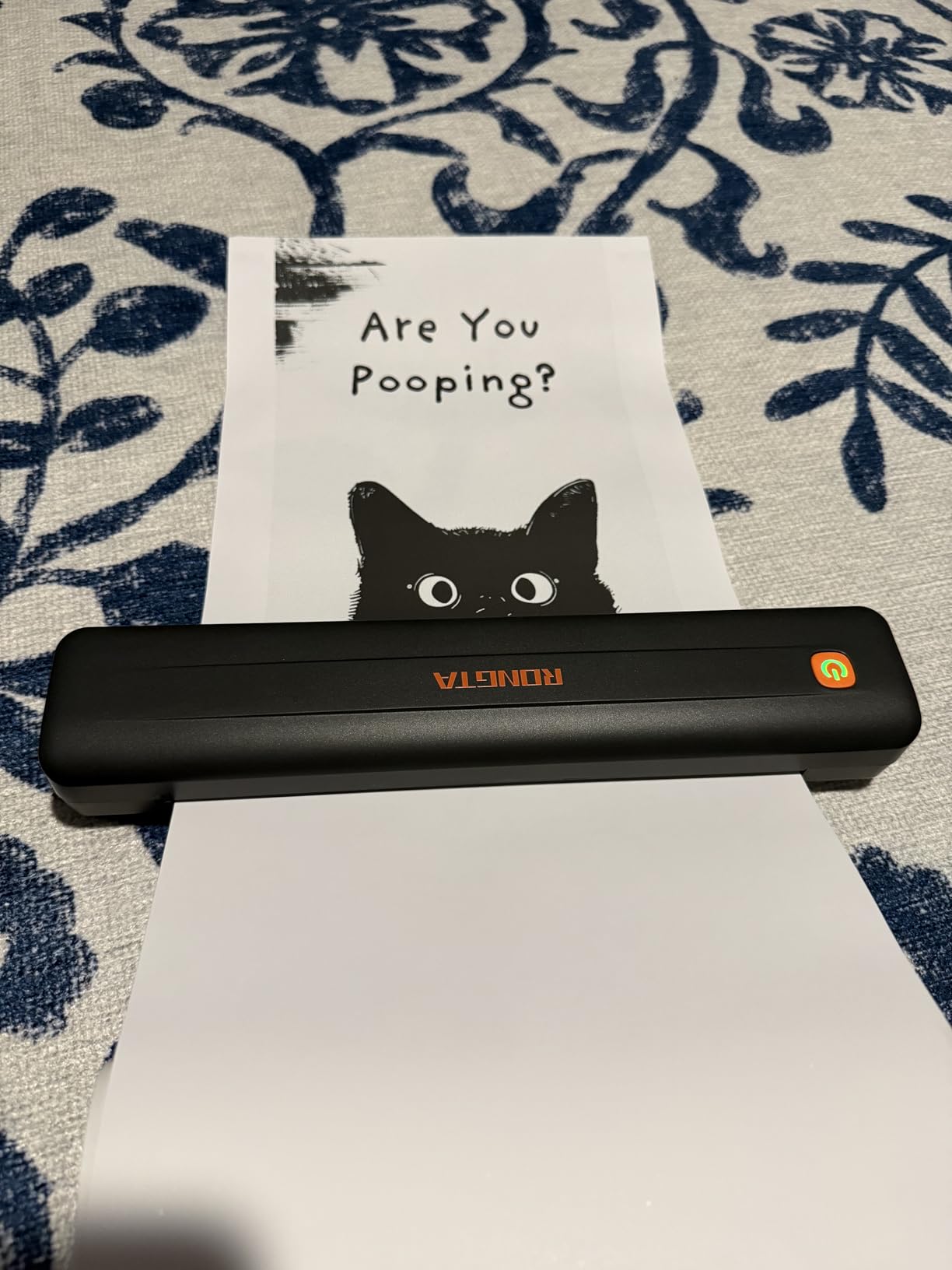 Rongta Thermal Portable Printers Wireless for Travel, Bluetooth Mobile Printer, Inkless Printer for School/Office/Home Use, Compatible with Android,iOS & Laptop(Black) customer photo 1