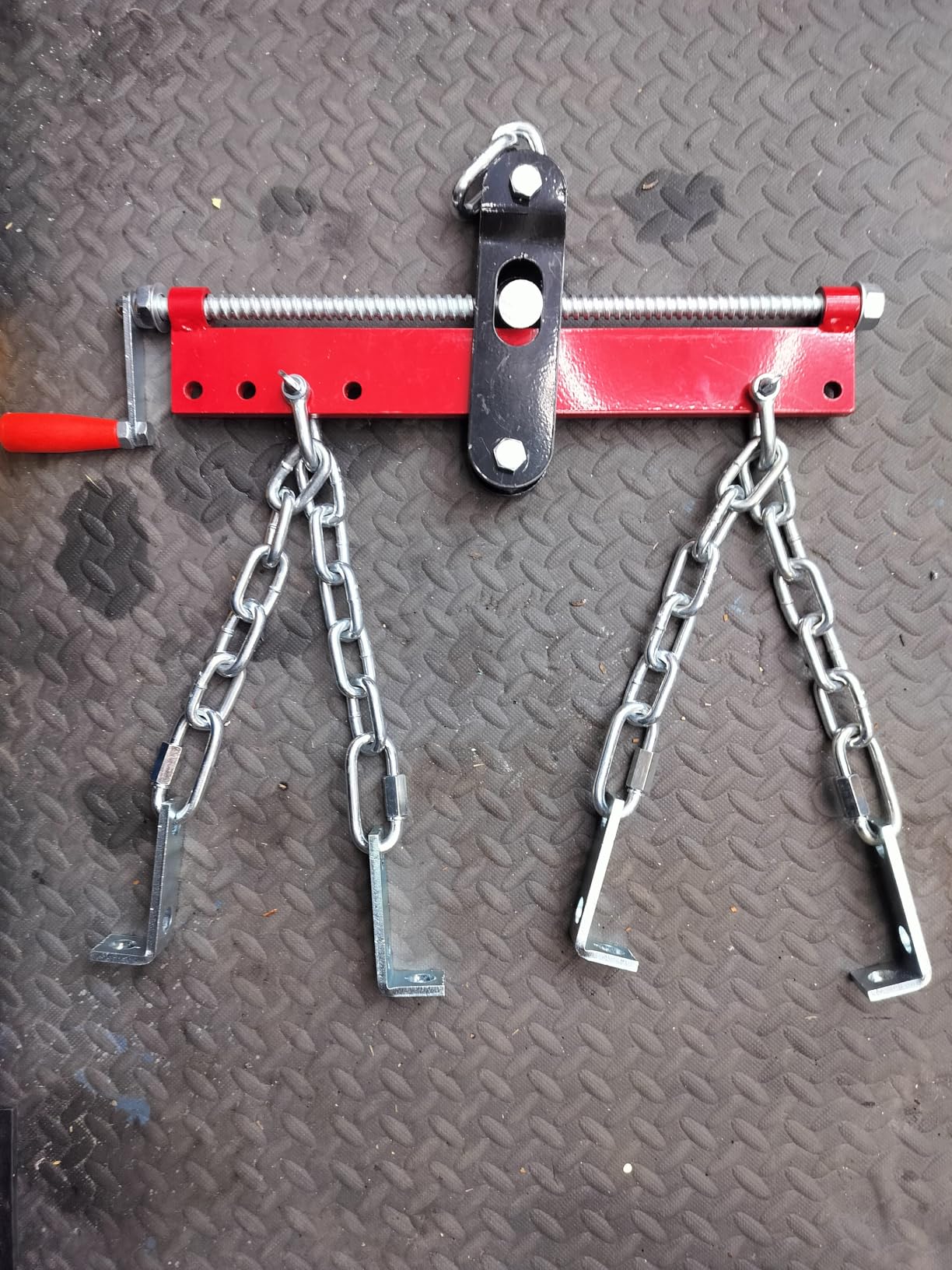GarveeTech Cherry Picker Engine Hoist, Folding Engine Crane, 2 Ton 4400lb Engine Hoist Lift, Heavy Duty Hydraulic Engine Shop Crane with 6 Casters, Telescopic Boom Hitch, Orange customer photo 1