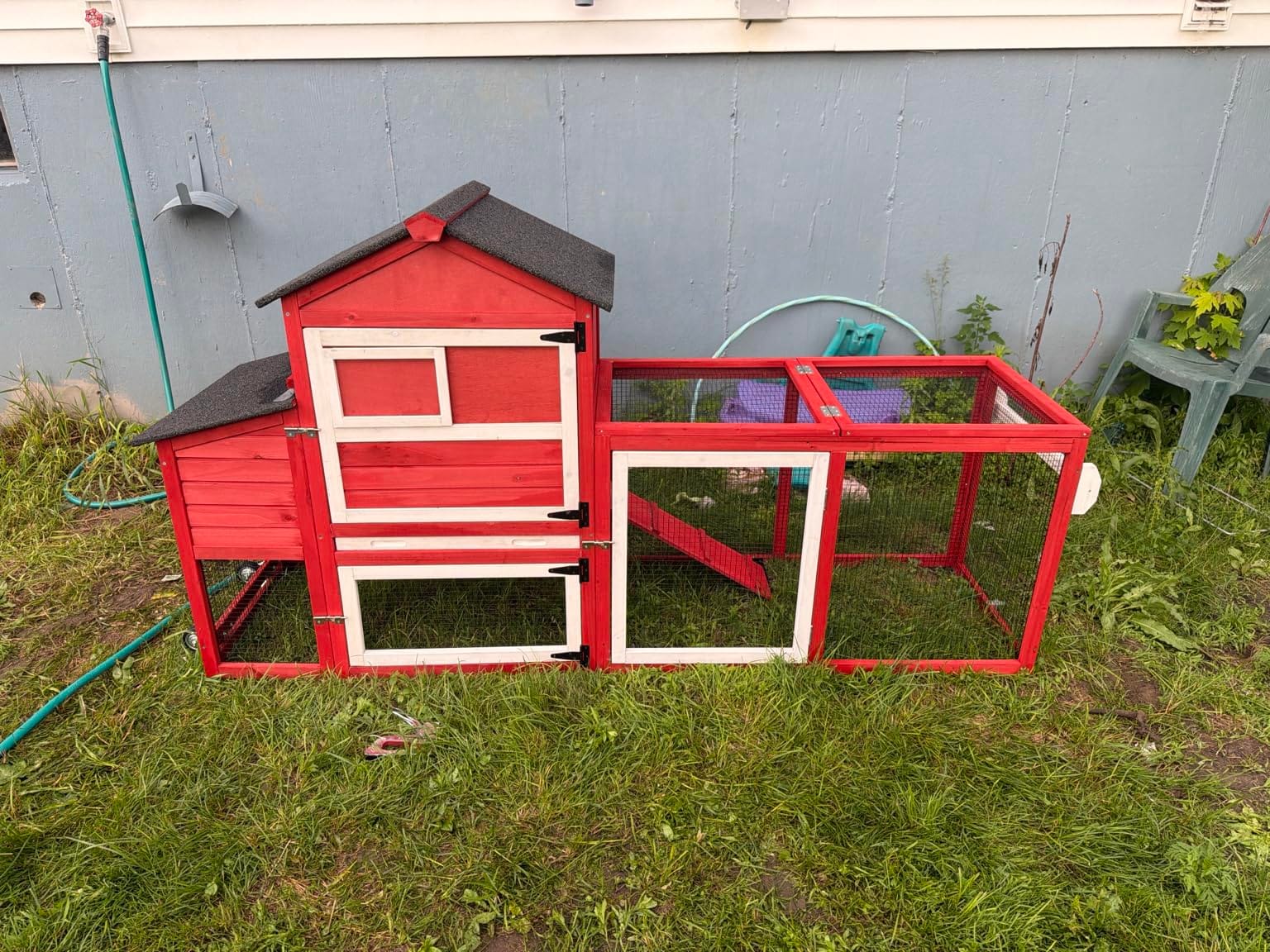 Aivituvin Mobile Chicken Coop with Wheels, 82.4