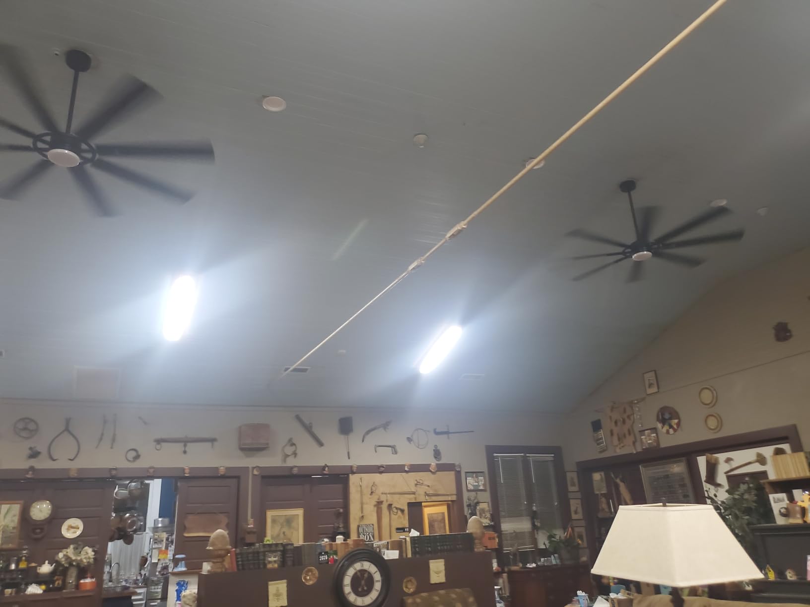 Large Ceiling Fans with Lights: Modern 84 Inch 8 Blade Outdoor Ceiling Fan with Remote Control - Big Fan Light Indoor Reversible 6 Speed Quiet DC Motor - Brown customer photo 2