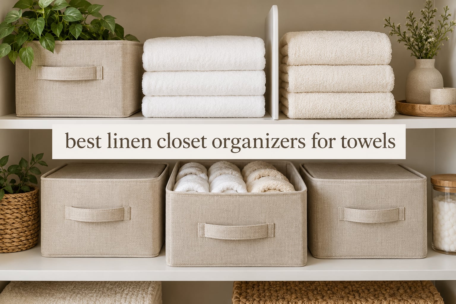 best linen closet organizers for towels
